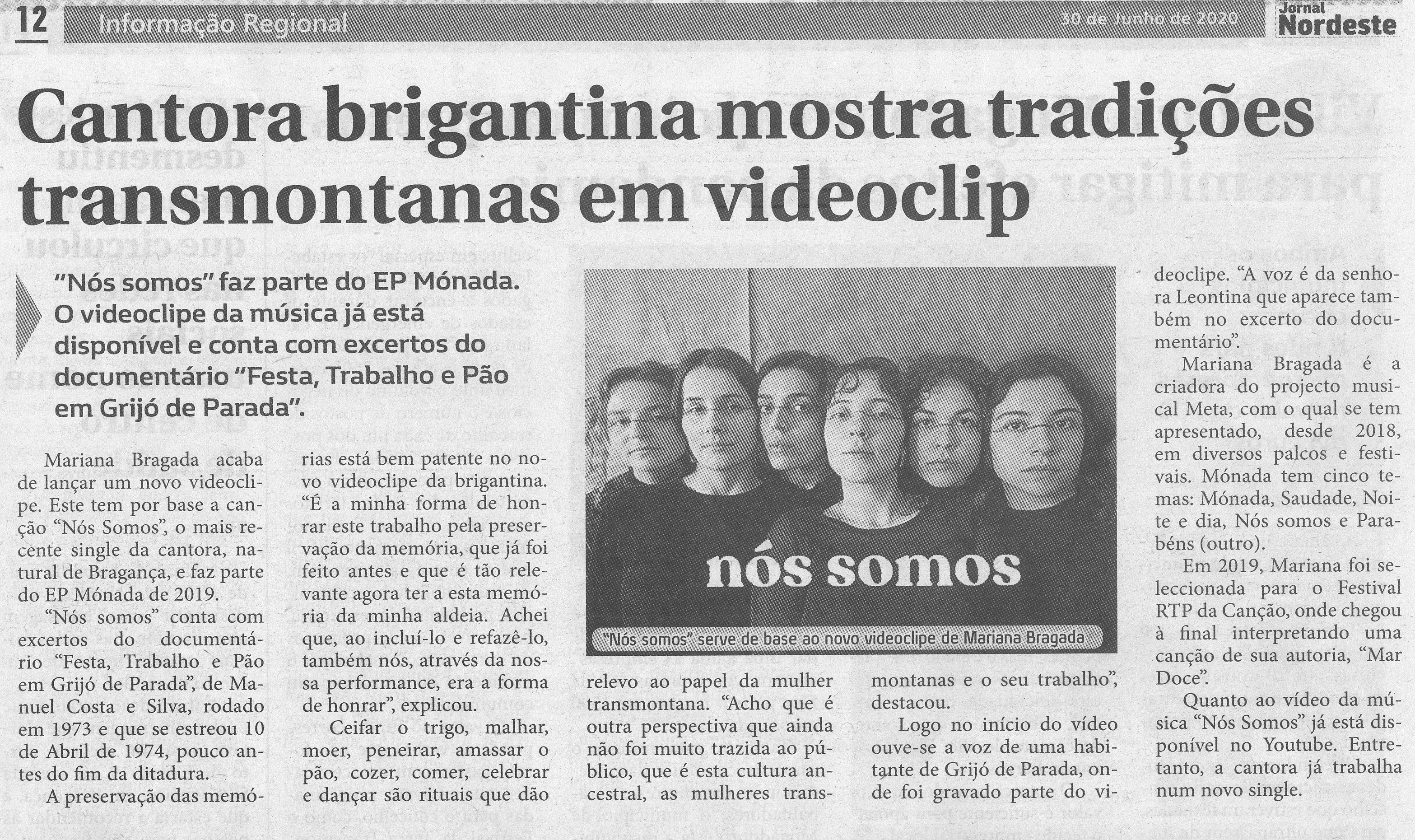 Viodeoclip, notícia Jornal Nordeste