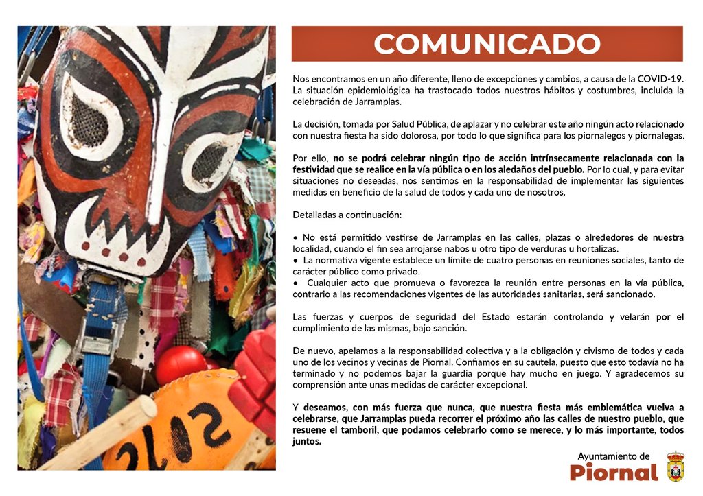Piornal prohíbe -comunicado