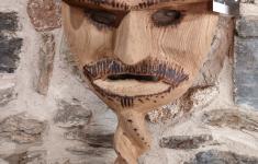 Máscara de barba trançada